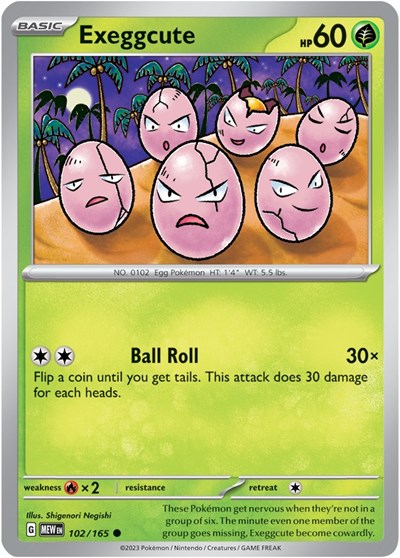 Exeggcute (Scarlet and Violet: 151) Light Play Reverse Holofoil