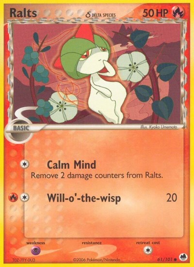 Ralts (Delta Species) (Dragon Frontiers) Heavy Play