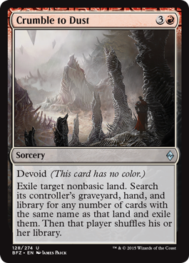 Crumble to Dust (Battle for Zendikar) Light Play