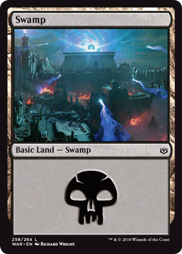 Swamp (258) (War of the Spark) Light Play