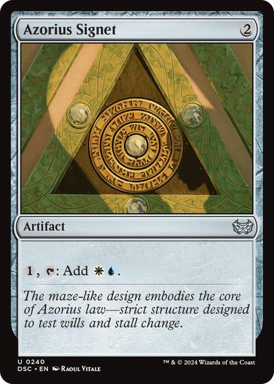 Azorius Signet (Commander: Duskmourn: House of Horror) Light Play
