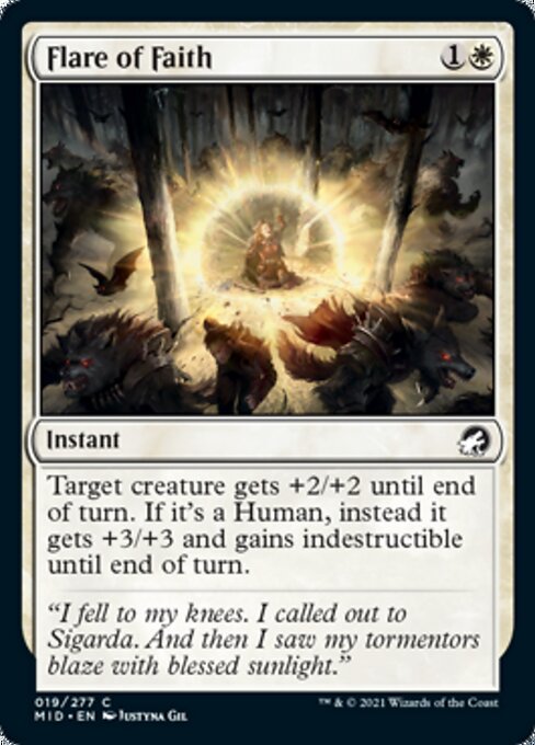 Flare of Faith (Innistrad: Midnight Hunt) Light Play