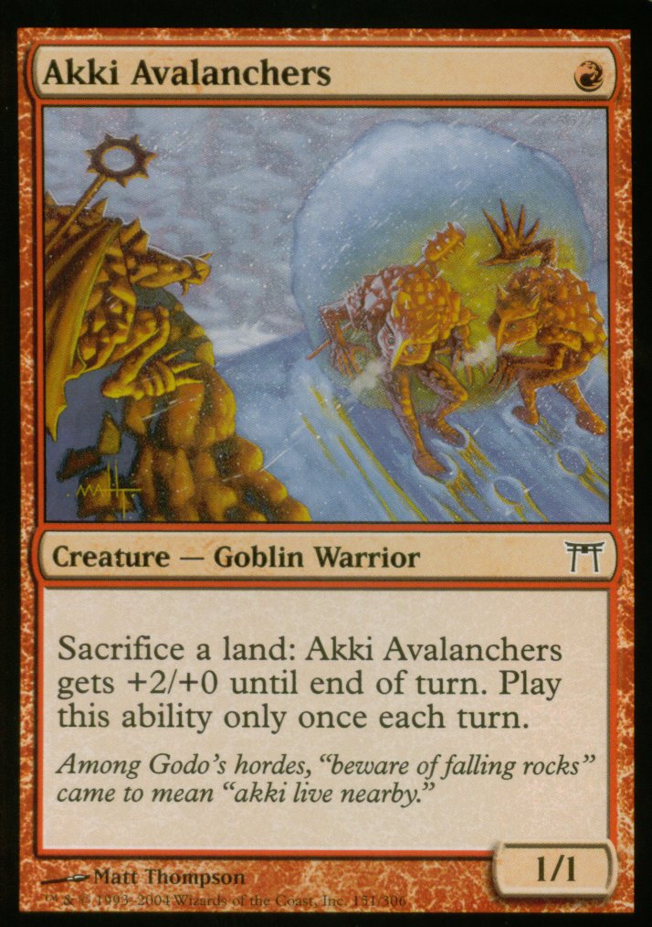 Akki Avalanchers (Champions of Kamigawa) Light Play