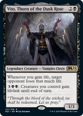 Vito, Thorn of the Dusk Rose (Magic 2021 Core Set) Near Mint Foil