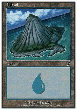 Island (335) (7th Edition) Medium Play