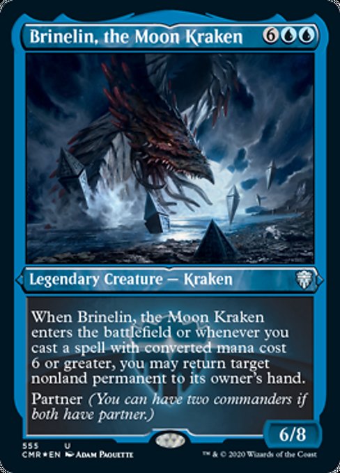 Brinelin, the Moon Kraken (Foil Etched) (Commander Legends) Light Play Foil