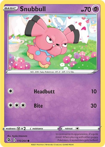Snubbull (SWSH08: Fusion Strike) Light Play Reverse Holofoil