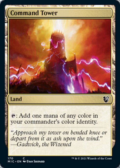 Command Tower (Commander 2021 Midnight Hunt) Light Play