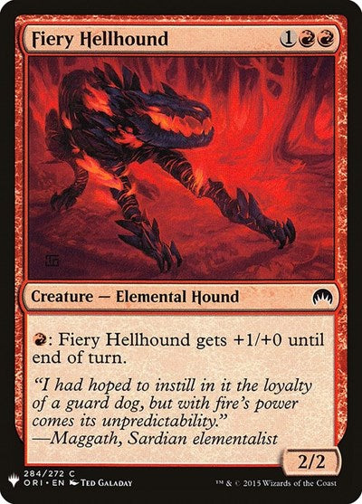 Fiery Hellhound (Mystery Booster) Light Play
