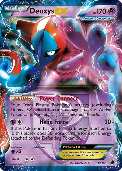 Deoxys EX (Team Plasma) (Plasma Freeze) Light Play Holofoil