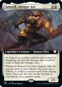 Sanwell, Avenger Ace (Extended Art) (Commander: The Brothers' War) Light Play
