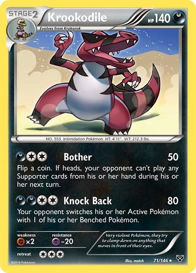 Krookodile (XY Base Set) Damaged / Poor