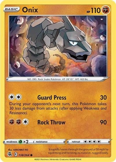 Onix (SWSH08: Fusion Strike) Light Play Reverse Holofoil