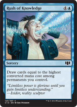Rush of Knowledge (Commander 2014 Edition) Light Play