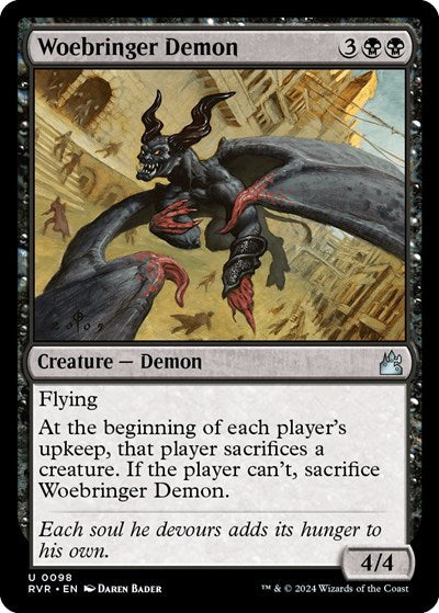 Woebringer Demon (Ravnica Remastered) Light Play