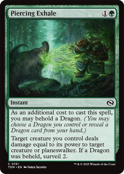 Piercing Exhale (Tarkir: Dragonstorm) Light Play