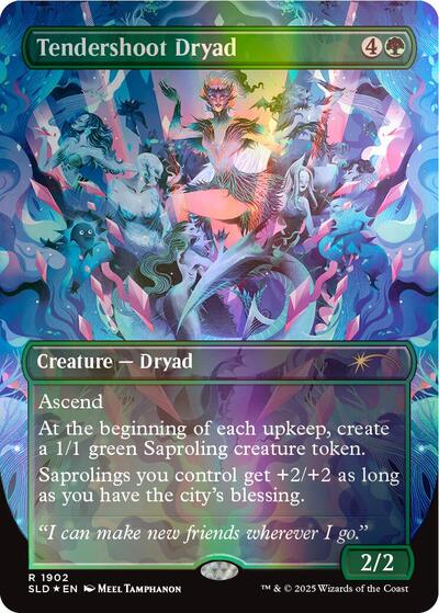 Tendershoot Dryad (Double Rainbow Foil) (Secret Lair) Light Play Foil