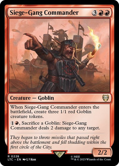 Siege-Gang Commander (Commander: The Lord of the Rings: Tales of Middle-earth) Light Play