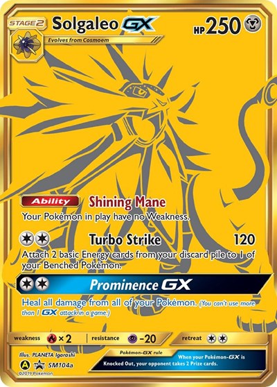 Solgaleo GX - SM104a (SM Promos) Light Play Holofoil