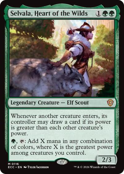 Selvala, Heart of the Wilds (Commander: Lorwyn Eclipsed) Light Play