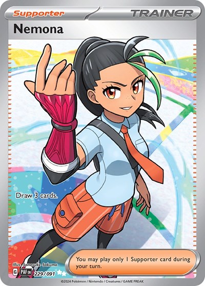 Nemona - 229 (SV: Paldean Fates) Light Play Holofoil