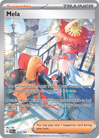 Mela - 254 (Scarlet and Violet: Paradox Rift) Light Play Holofoil