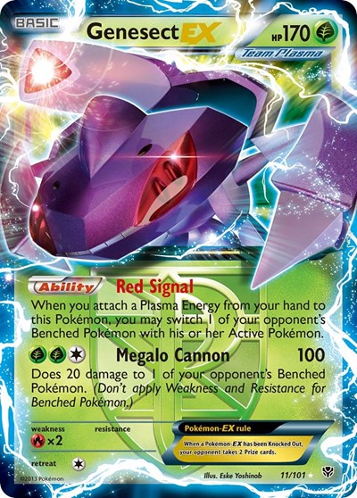 Genesect EX (Team Plasma) (Plasma Blast) Medium Play Holofoil