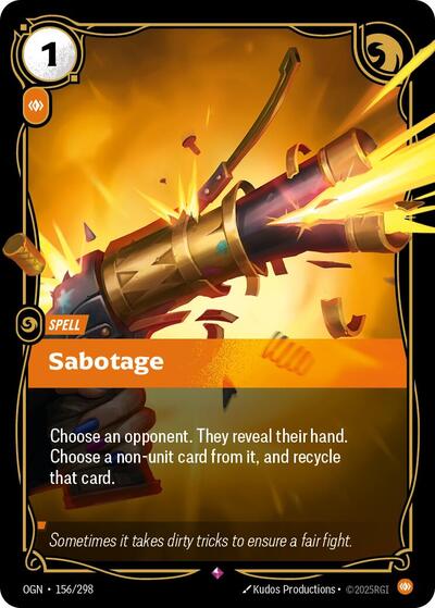 Sabotage (Origins) Light Play Foil