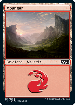 Mountain (270) (Magic 2021 Core Set) Light Play