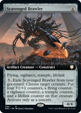 Scavenged Brawler (Extended Art) (Commander: The Brothers' War) Light Play