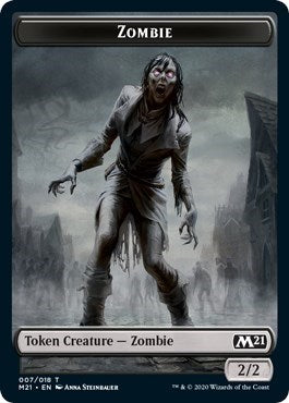 Zombie Token (Core Set 2021) Light Play