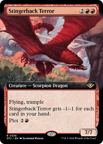 Stingerback Terror (Extended Art) (Outlaws of Thunder Junction) Light Play Foil