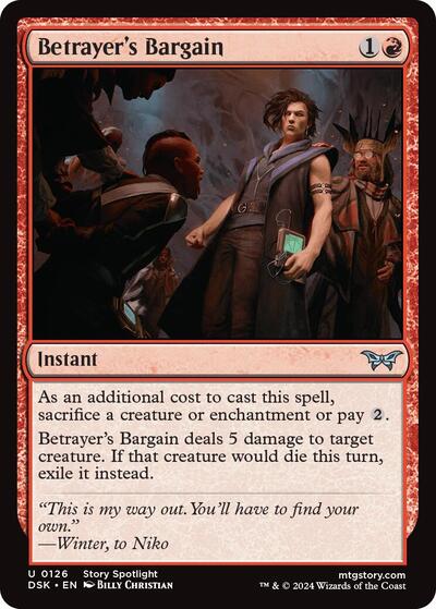 Betrayer's Bargain (Duskmourn: House of Horror) Light Play Foil