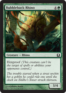 Rubbleback Rhino (Return to Ravnica) Light Play