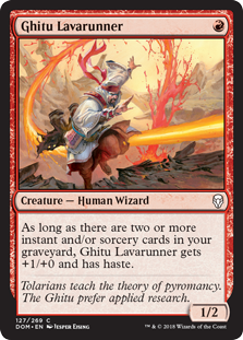 Ghitu Lavarunner (Dominaria) Light Play