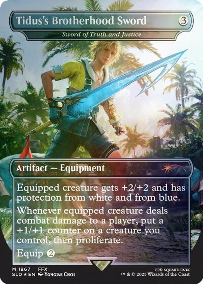 Tidus's Brotherhood Sword - Sword of Truth and Justice (Rainbow Foil) (Secret Lair) Near Mint Foil