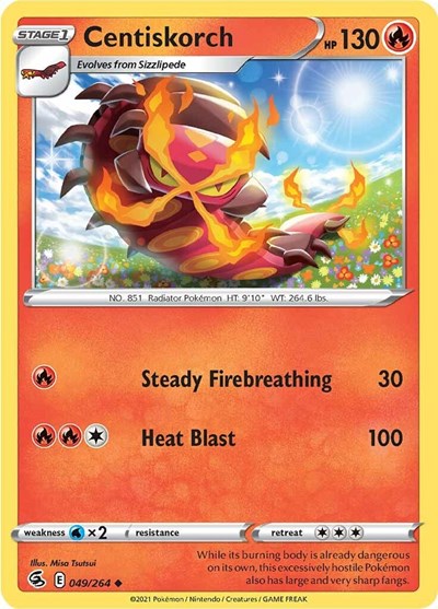 Centiskorch (49) (SWSH08: Fusion Strike) Light Play