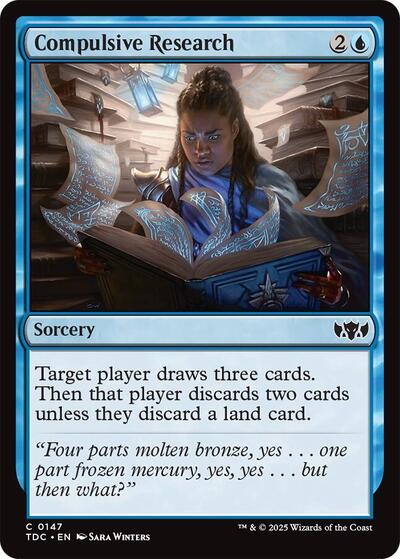 Compulsive Research (Commander: Tarkir: Dragonstorm) Light Play