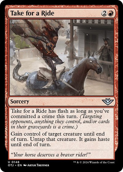 Take for a Ride (Outlaws of Thunder Junction) Light Play Foil
