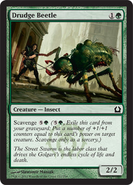 Drudge Beetle (Return to Ravnica) Light Play Foil