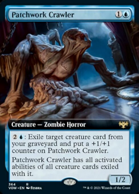 Patchwork Crawler (Extended Art) (Innistrad: Crimson Vow) Light Play Foil