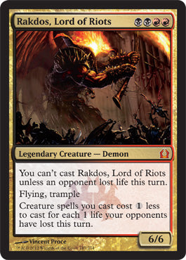 Rakdos, Lord of Riots (Return to Ravnica) Light Play