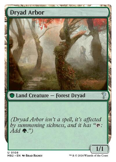 Dryad Arbor (White Border) (Mystery Booster 2) Light Play