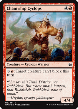 Chainwhip Cyclops (War of the Spark) Light Play
