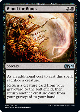 Blood for Bones (Magic 2020 Core Set) Light Play