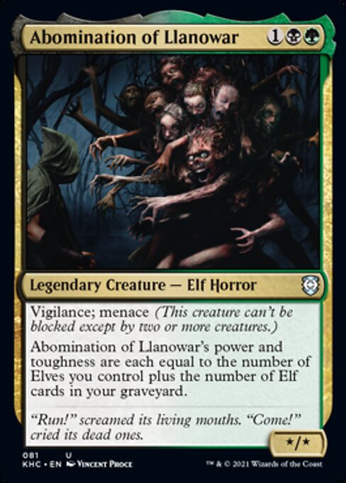 Abomination of Llanowar (Commander 2021 Kaldheim) Light Play