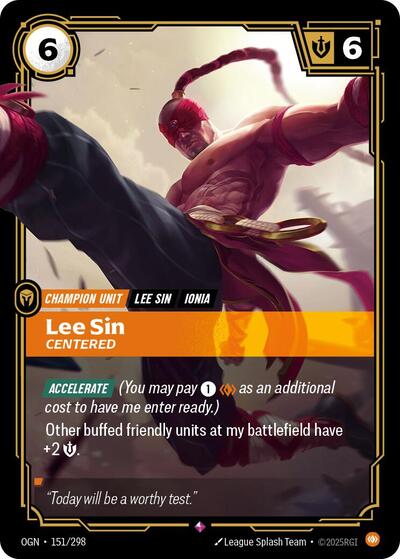 Lee Sin Centered (Origins) Light Play Foil