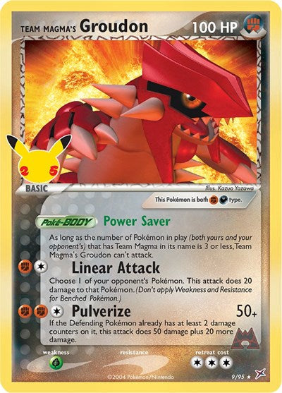 Team Magma's Groudon (Celebrations: Classic Collection) Light Play Holofoil