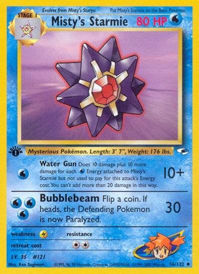 Misty's Starmie (Gym Heroes) Medium Play Unlimited