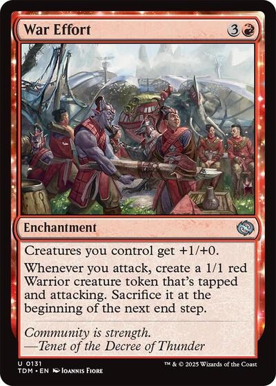 War Effort (Tarkir: Dragonstorm) Light Play Foil